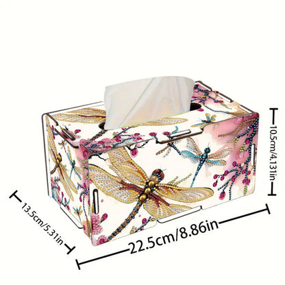 Wooden Diamond Painting Tissue Box for Home and Office Decoration (CZH013)
