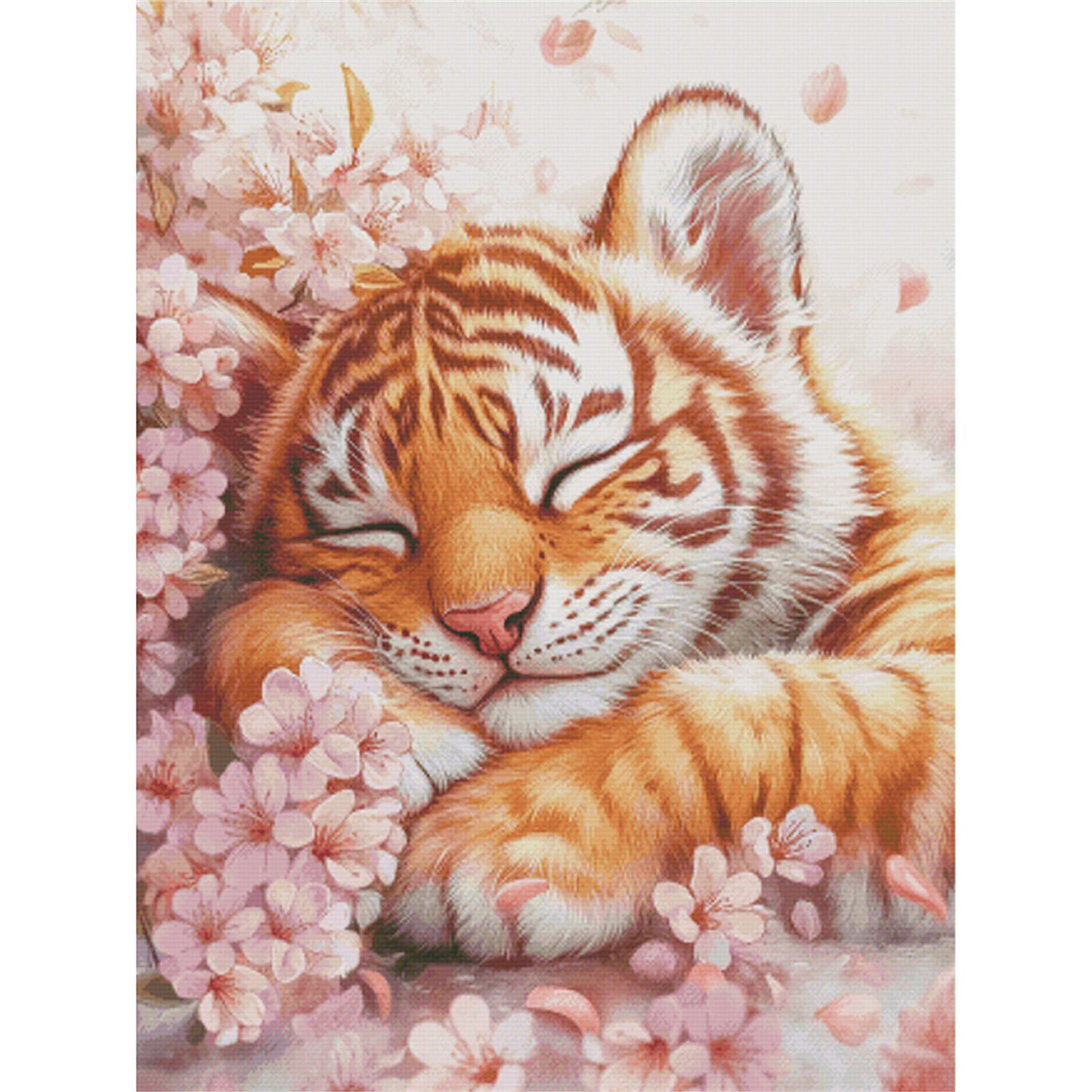 Sleeping Tiger Cub - 14CT Stamped Cross Stitch 70*90CM£¨Egyptian cotton£©£¨Fairy Brand £©