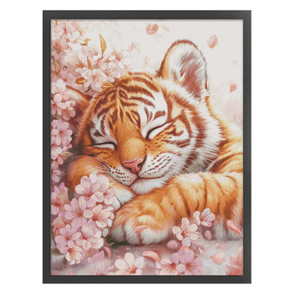 Sleeping Tiger Cub - 14CT Stamped Cross Stitch 70*90CM£¨Egyptian cotton£©£¨Fairy Brand £©