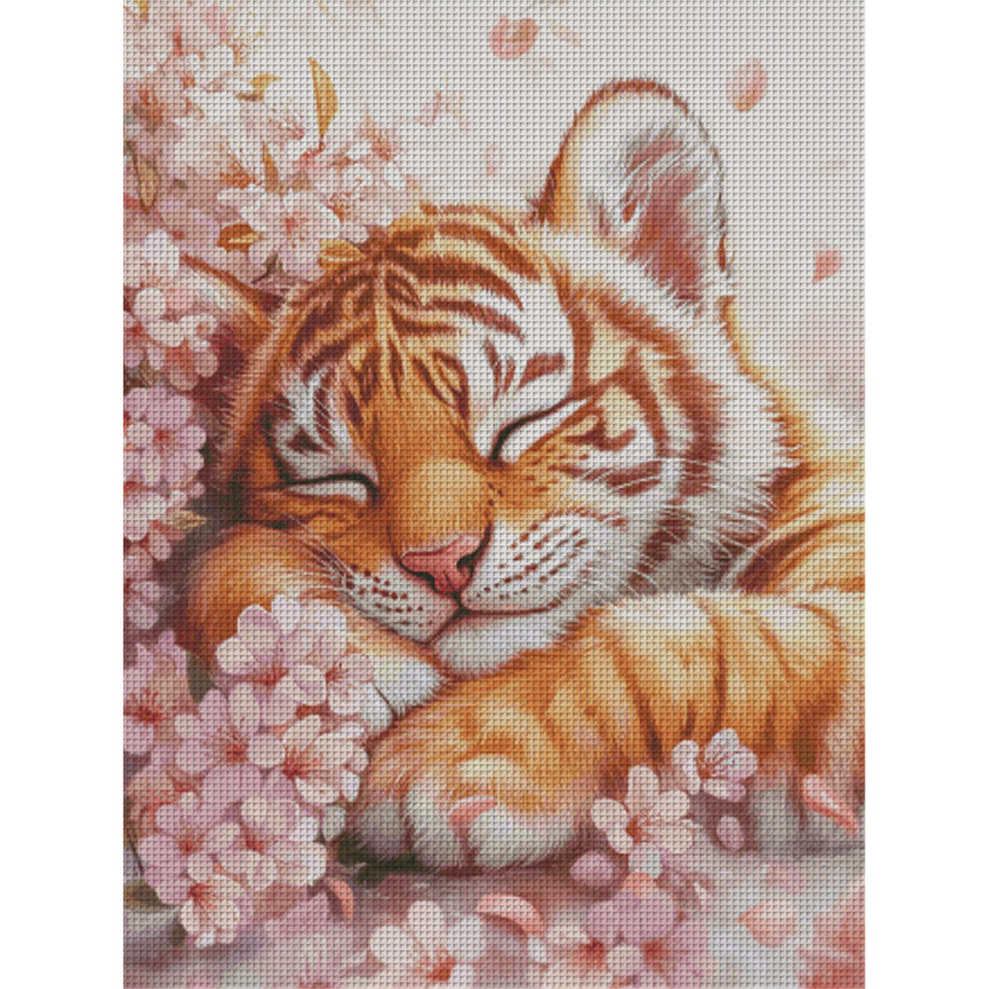 Sleeping Tiger Cub - 14CT Stamped Cross Stitch 70*90CM£¨Egyptian cotton£©£¨Fairy Brand £©