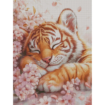 Sleeping Tiger Cub - 14CT Stamped Cross Stitch 70*90CM£¨Egyptian cotton£©£¨Fairy Brand £©