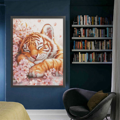 Sleeping Tiger Cub - 14CT Stamped Cross Stitch 70*90CM£¨Egyptian cotton£©£¨Fairy Brand £©