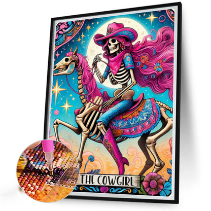 Skull Cowboy - Full Round Drill Diamond Painting 40*50CM