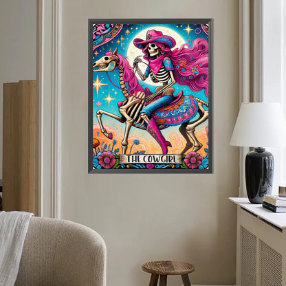 Skull Cowboy - Full Round Drill Diamond Painting 40*50CM