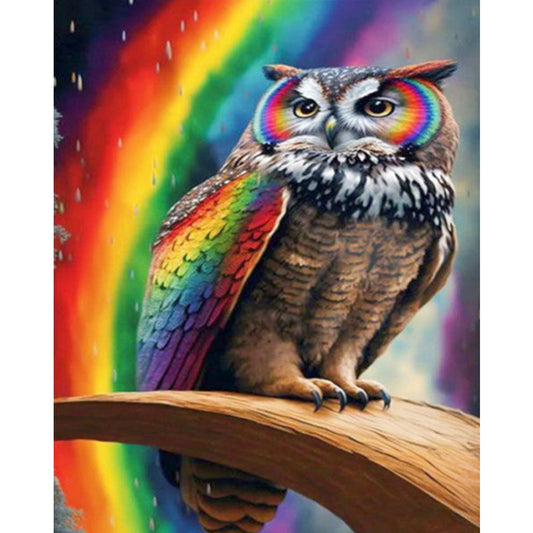 Owl - Partial AB Full Round Drill Diamond Painting 40*50CM