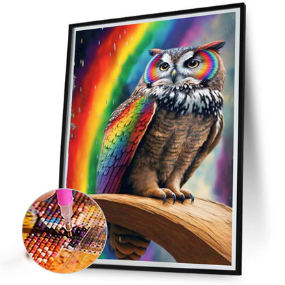 Owl - Partial AB Full Round Drill Diamond Painting 40*50CM