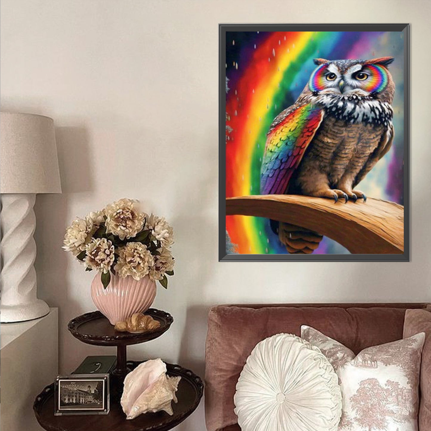 Owl - Partial AB Full Round Drill Diamond Painting 40*50CM
