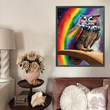 Owl - Partial AB Full Round Drill Diamond Painting 40*50CM