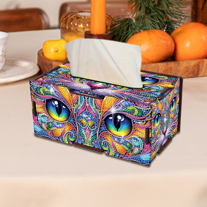 Wooden Diamond Painting Tissue Box for Home and Office Decoration (ZJH024)