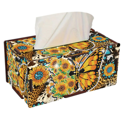 Wooden Diamond Painting Tissue Box for Home and Office Decoration (ZJH031)
