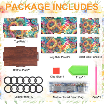 Wooden Diamond Painting Tissue Box for Home and Office Decoration (ZJH033)
