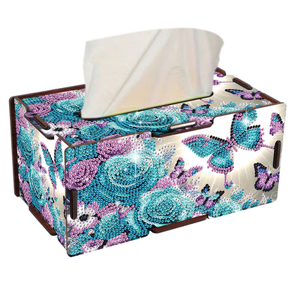 Wooden Diamond Painting Tissue Box for Home and Office Decoration (ZJH036)