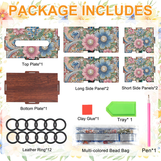 Wooden Diamond Painting Tissue Box for Home and Office Decoration (ZJH041)