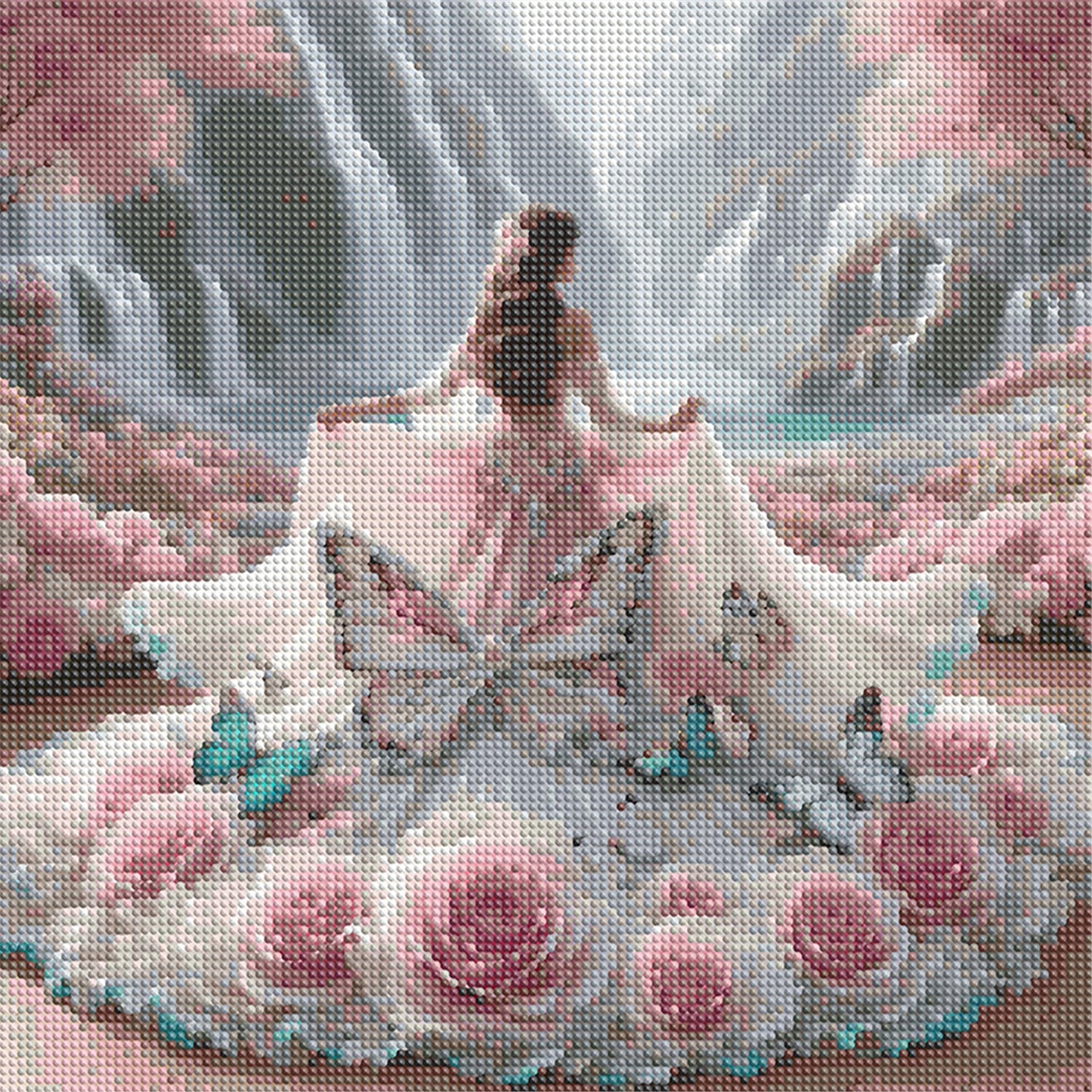 Girl In A Fancy Dress - Full Round Drill Diamond Painting 40*40CM