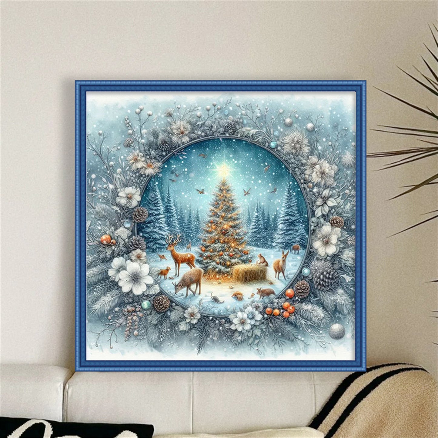 Christmas Tree - 11CT Stamped Cross Stitch 40*40CM