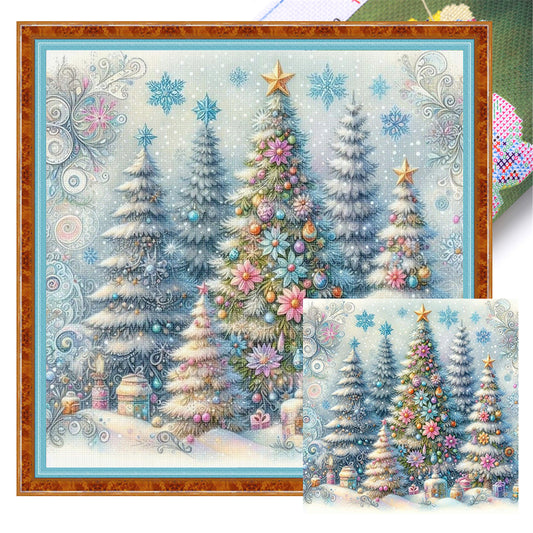 Christmas Tree - 11CT Stamped Cross Stitch 40*40CM