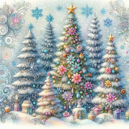 Christmas Tree - 11CT Stamped Cross Stitch 40*40CM