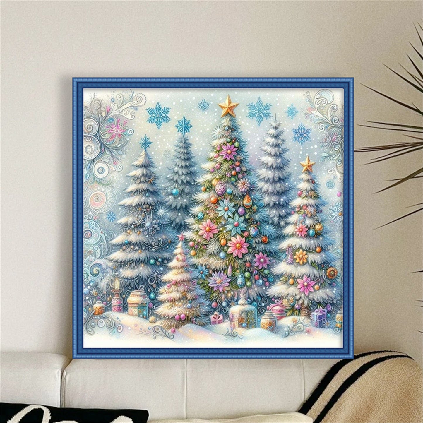 Christmas Tree - 11CT Stamped Cross Stitch 40*40CM