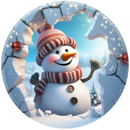 Winter Snowman - 11CT Stamped Cross Stitch 40*40CM