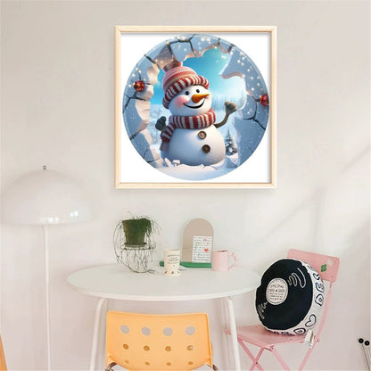 Winter Snowman - 11CT Stamped Cross Stitch 40*40CM