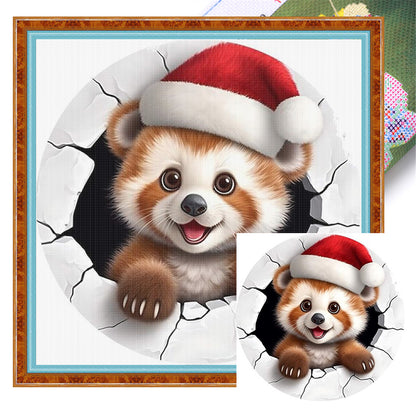 Winter Brown Bear - 11CT Stamped Cross Stitch 40*40CM