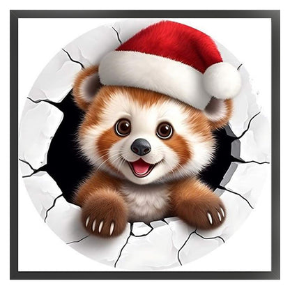 Winter Brown Bear - 11CT Stamped Cross Stitch 40*40CM