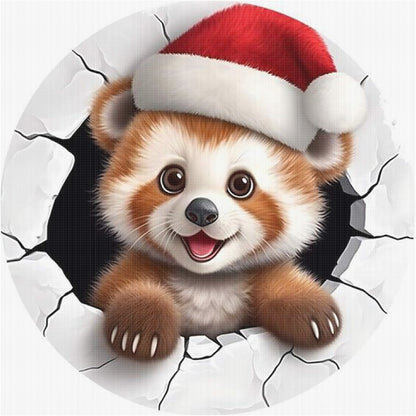 Winter Brown Bear - 11CT Stamped Cross Stitch 40*40CM