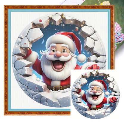 Winter Santa Claus - 11CT Stamped Cross Stitch 40*40CM