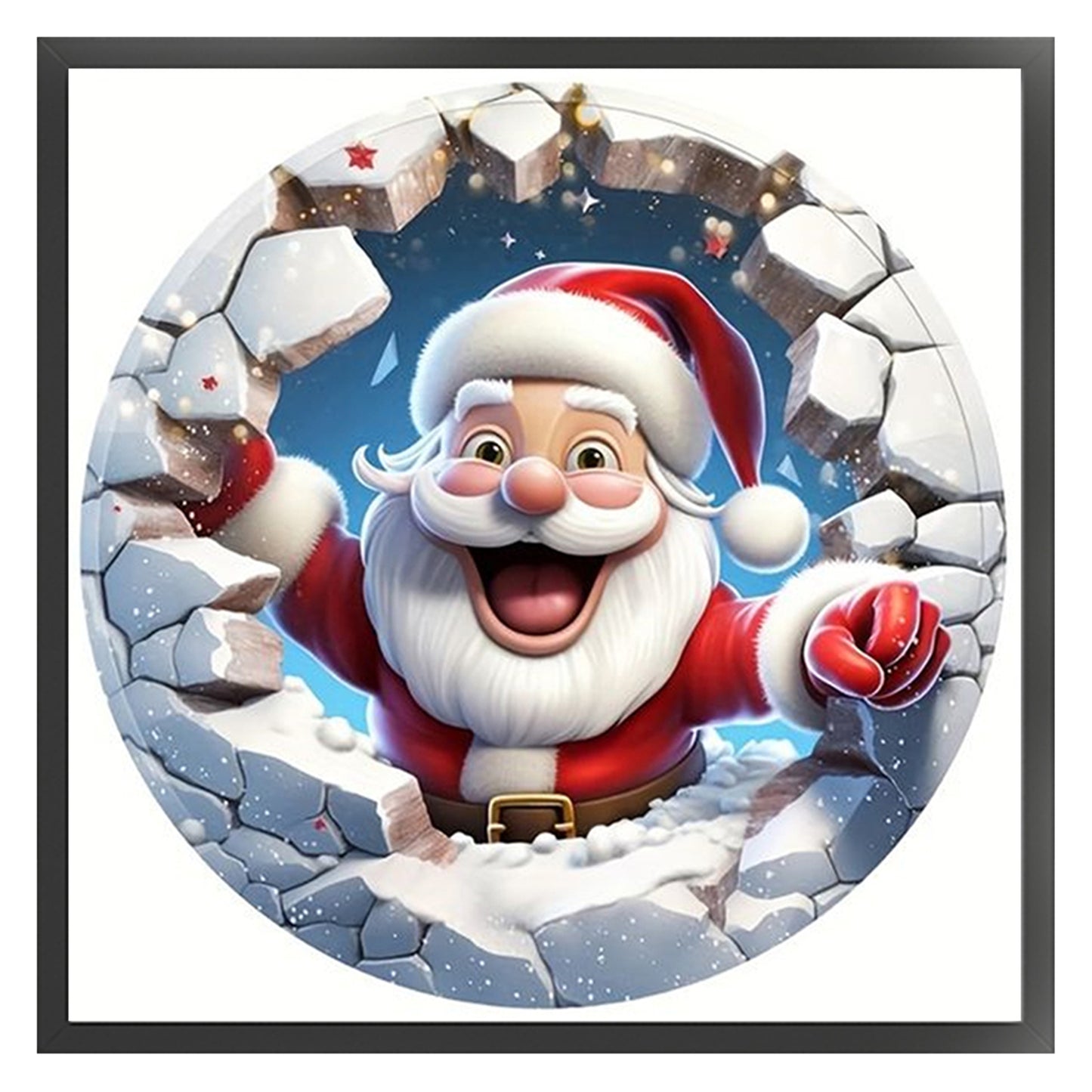 Winter Santa Claus - 11CT Stamped Cross Stitch 40*40CM