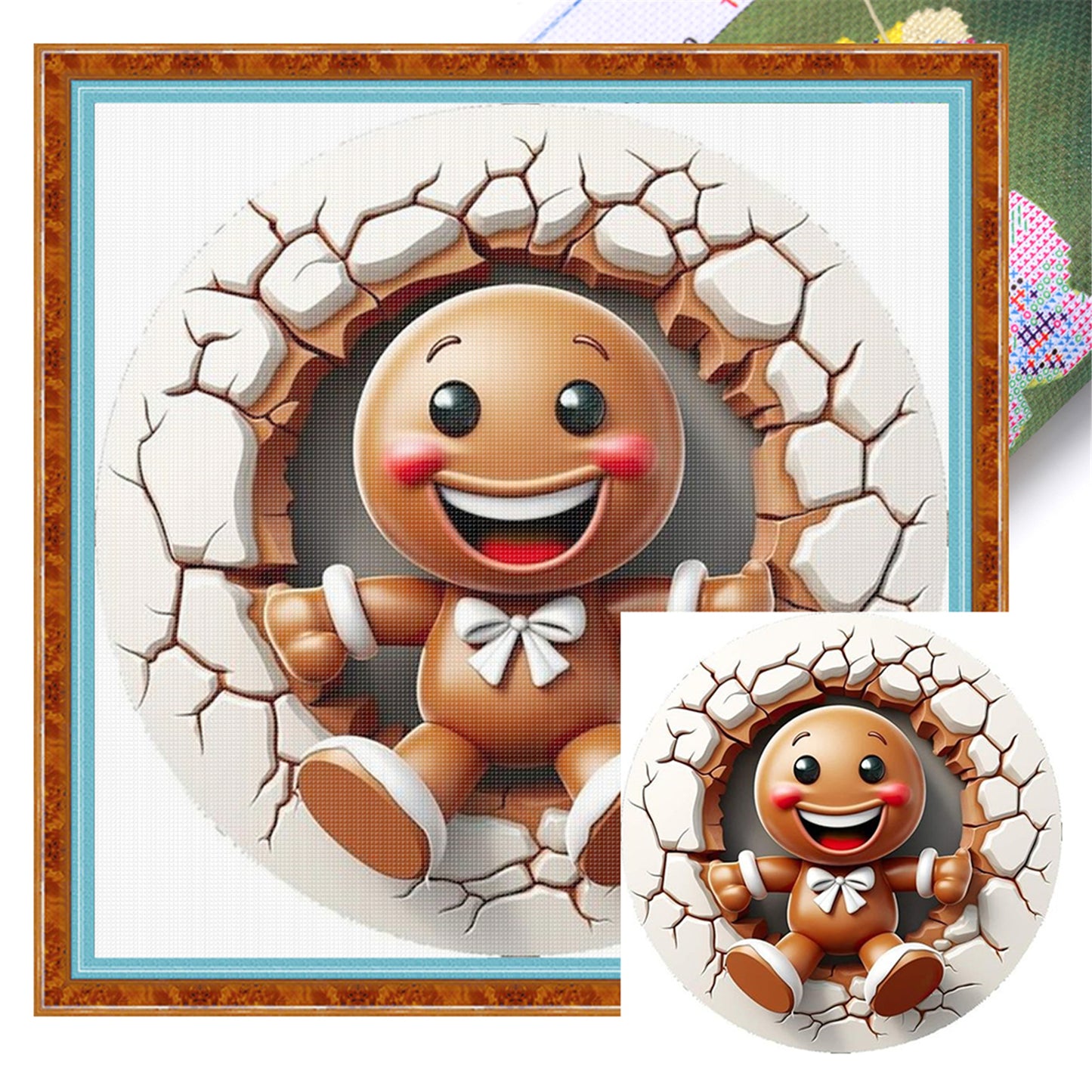 Winter Cookie Man - 11CT Stamped Cross Stitch 40*40CM