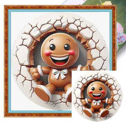 Winter Cookie Man - 11CT Stamped Cross Stitch 40*40CM