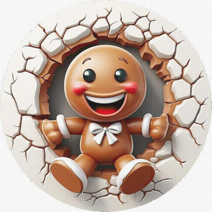 Winter Cookie Man - 11CT Stamped Cross Stitch 40*40CM