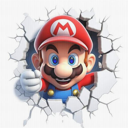 Winter Mario - 11CT Stamped Cross Stitch 40*40CM