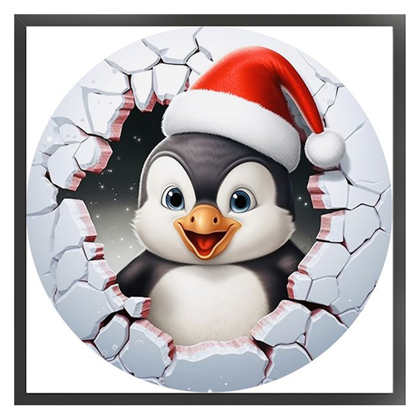 Winter Penguin - 11CT Stamped Cross Stitch 40*40CM