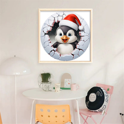 Winter Penguin - 11CT Stamped Cross Stitch 40*40CM