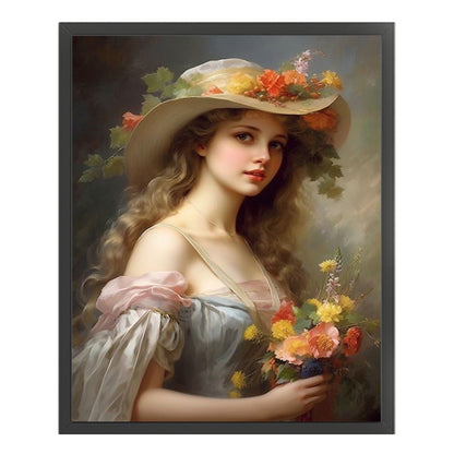 Victorian Woman - 11CT Stamped Cross Stitch 40*50CM