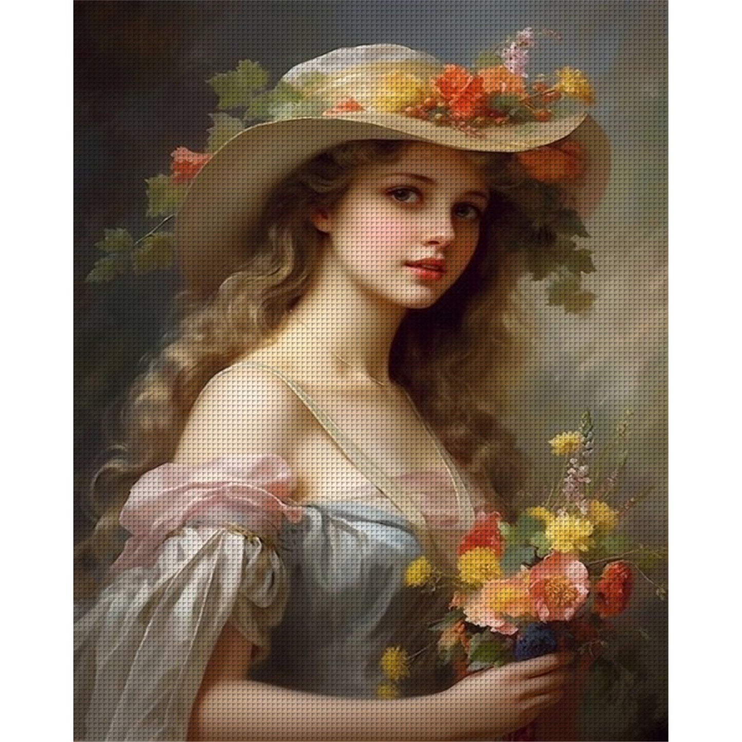 Victorian Woman - 11CT Stamped Cross Stitch 40*50CM