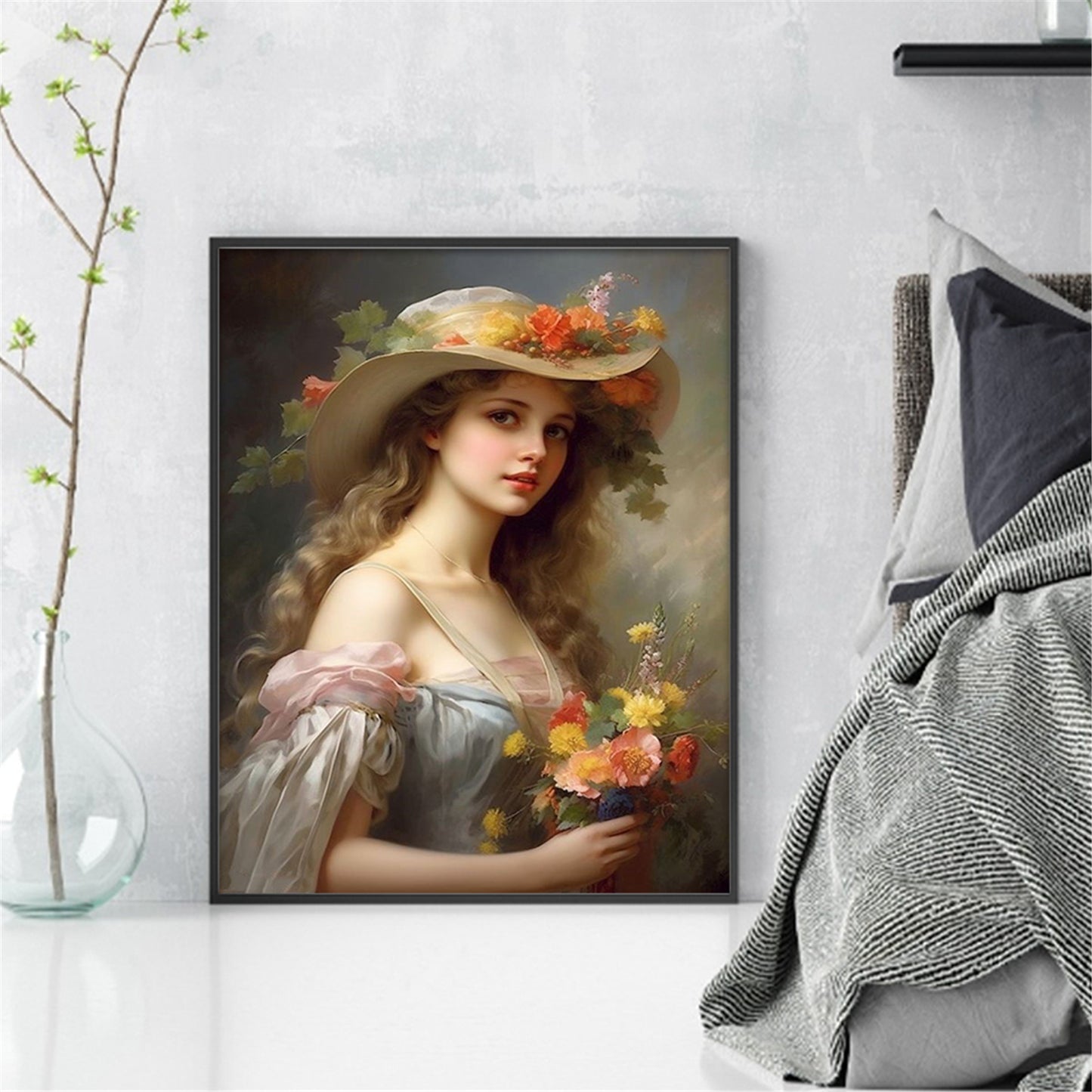 Victorian Woman - 11CT Stamped Cross Stitch 40*50CM