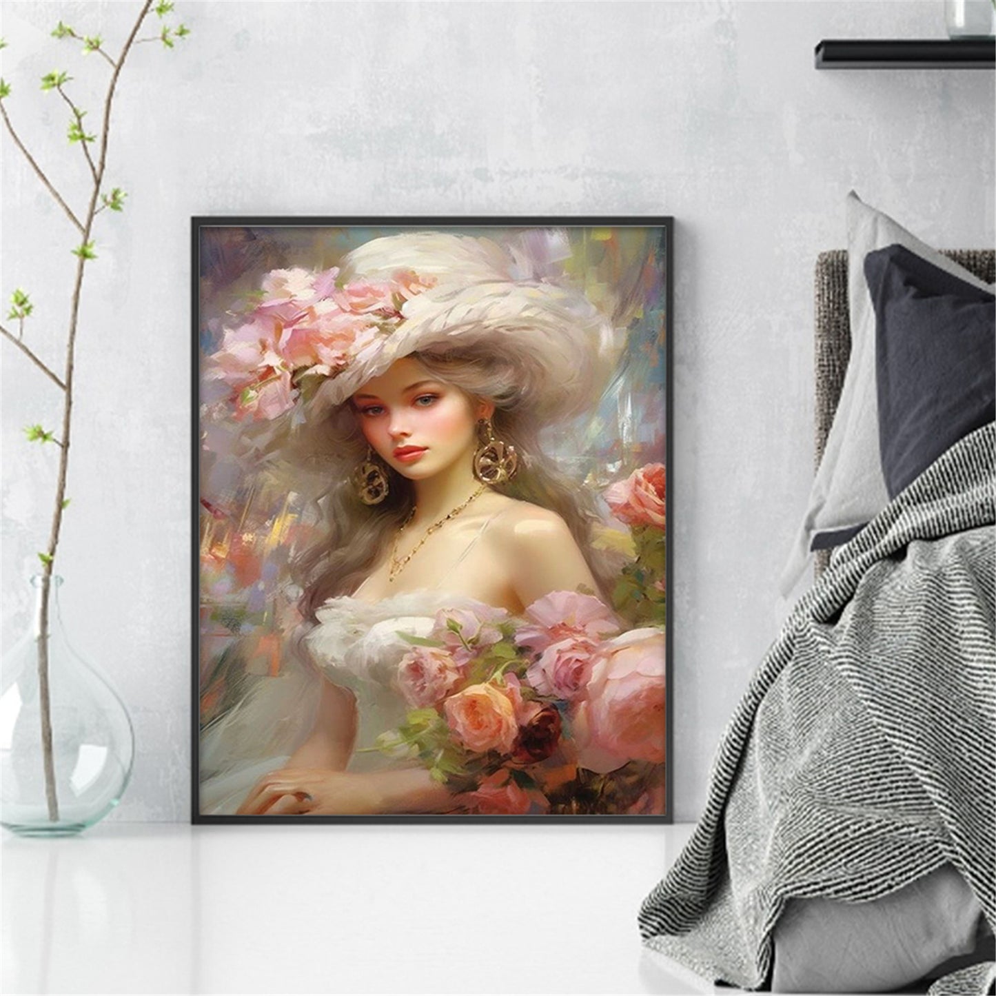 Victorian Woman - 11CT Stamped Cross Stitch 40*50CM