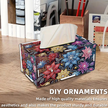 Flower DIY Diamond Art Paper Towel Holder for Home and Office Decoration