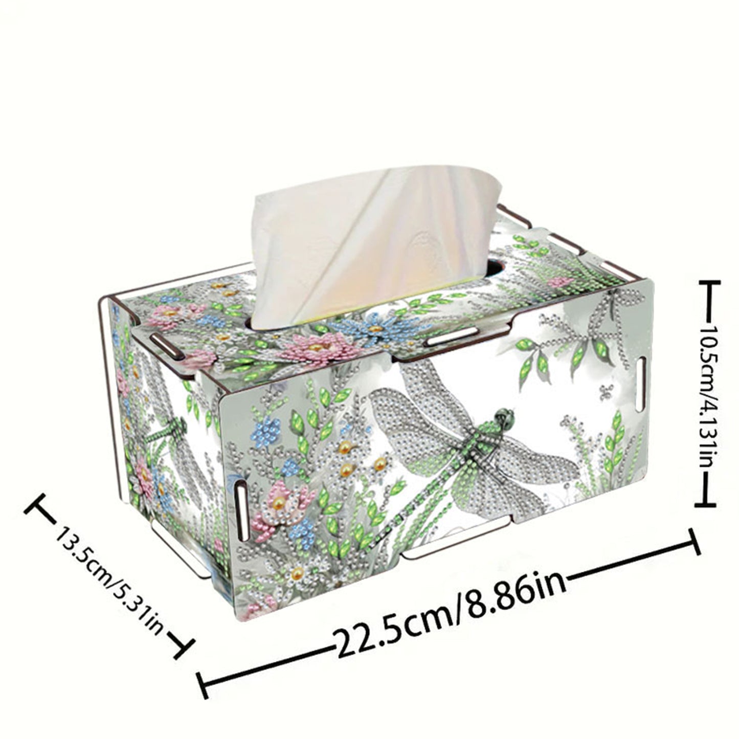Dragonfly DIY Diamond Art Paper Towel Holder for Home and Office Decoration