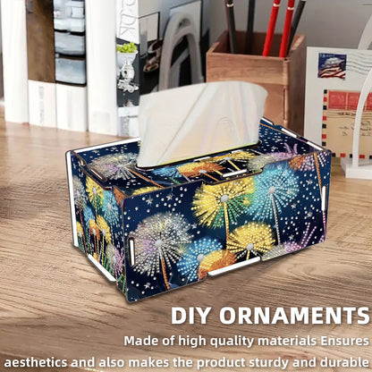 Dandelion DIY Diamond Art Paper Towel Holder for Home and Office Decoration