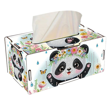 Panda DIY Diamond Art Paper Towel Holder for Home and Office Decoration