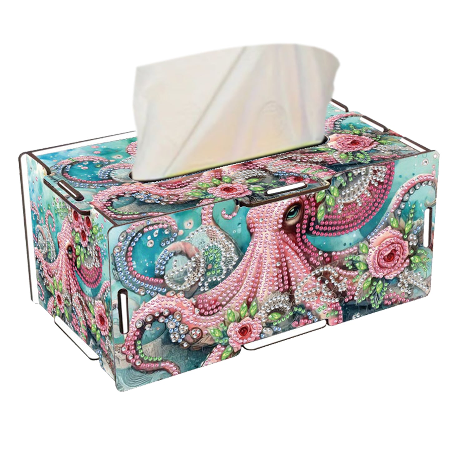 Octopus DIY Diamond Art Paper Towel Holder for Home and Office Decoration