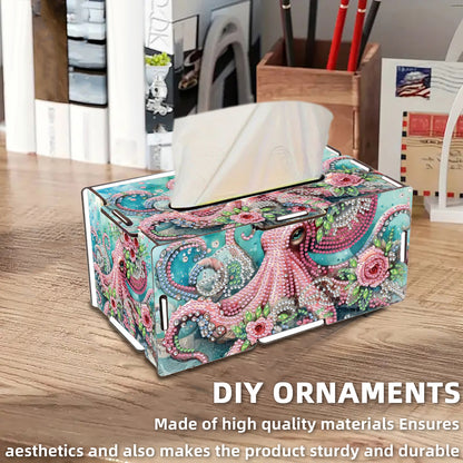 Octopus DIY Diamond Art Paper Towel Holder for Home and Office Decoration
