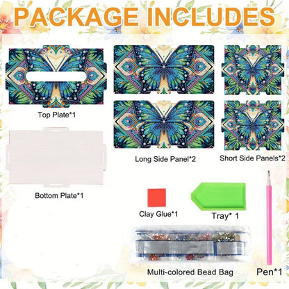 Butterfly DIY Diamond Art Paper Towel Holder for Home and Office Decoration