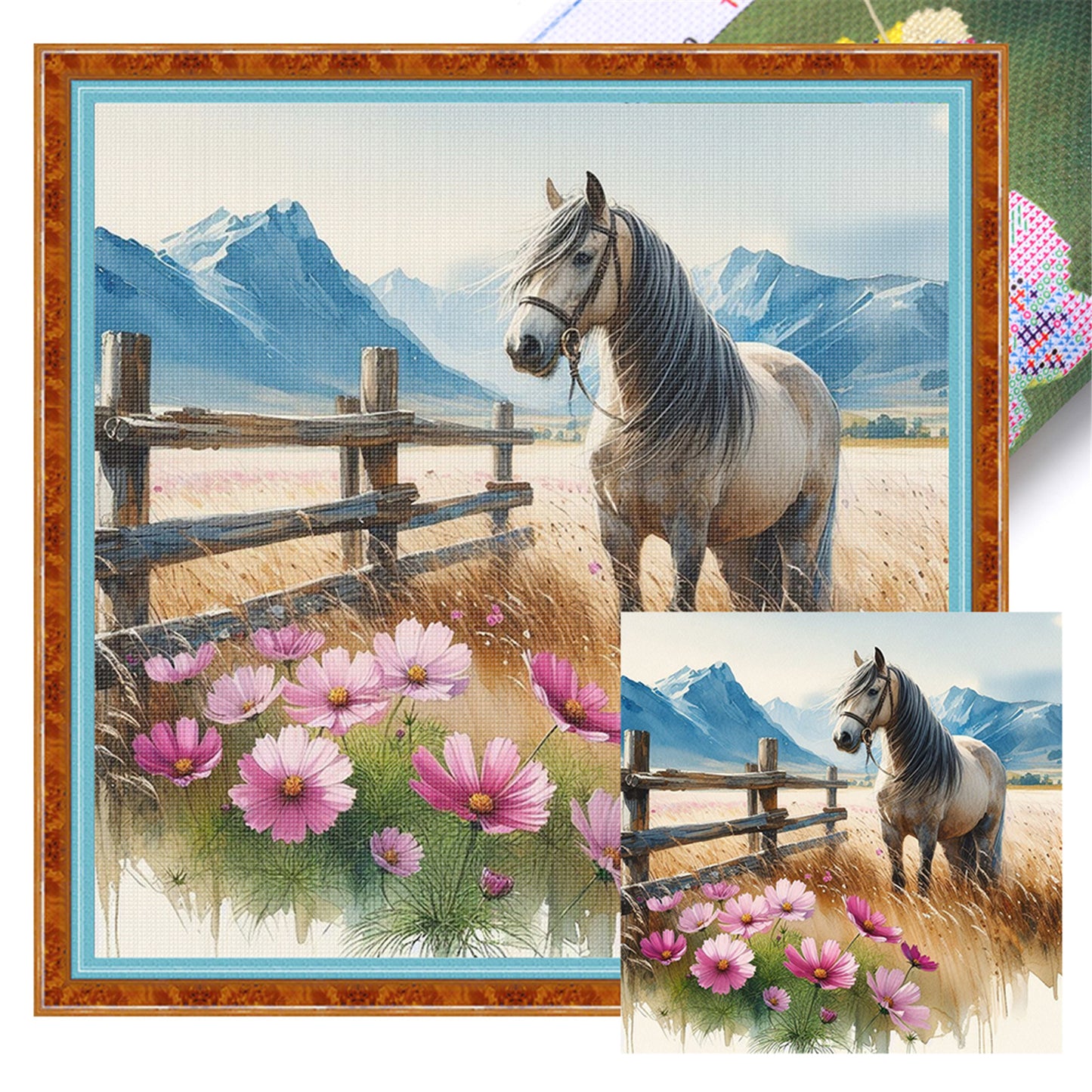 Horse - 11CT Stamped Cross Stitch 40*40CM
