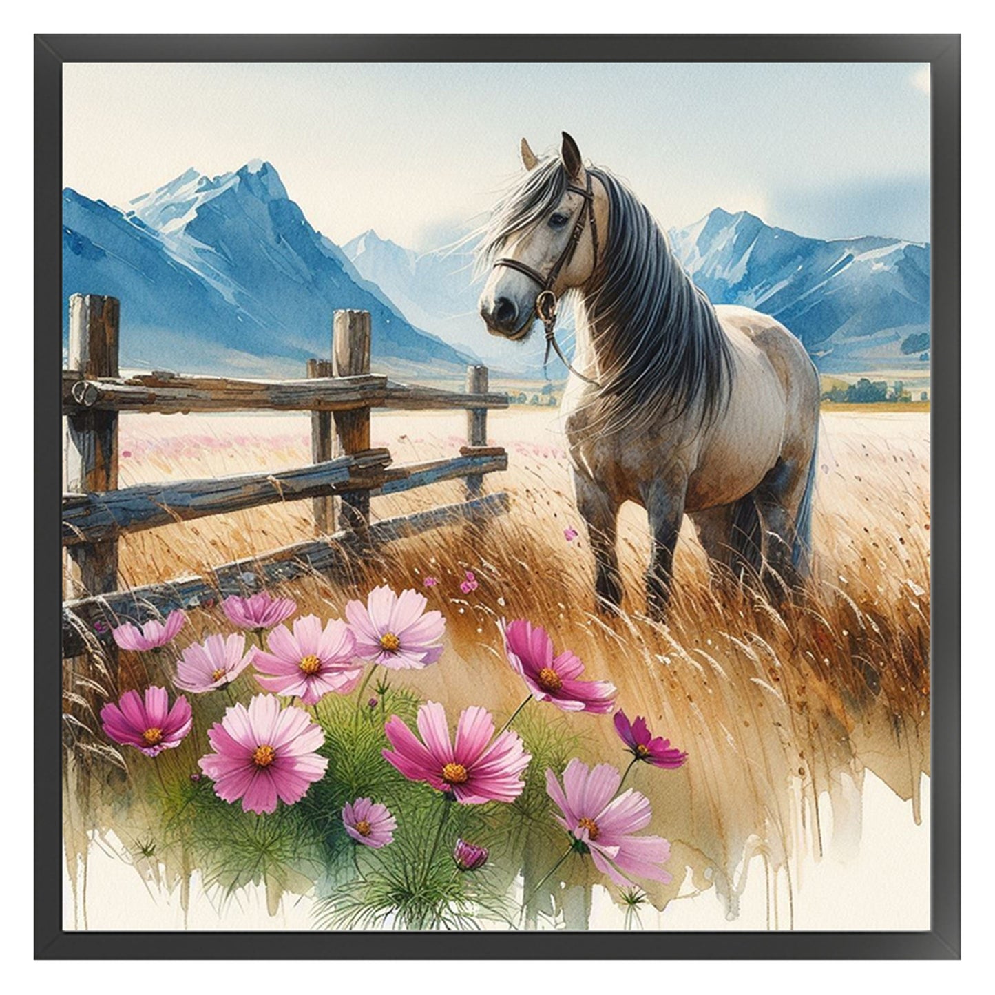 Horse - 11CT Stamped Cross Stitch 40*40CM