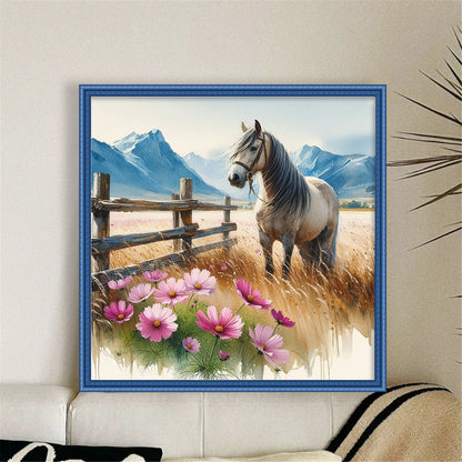 Horse - 11CT Stamped Cross Stitch 40*40CM