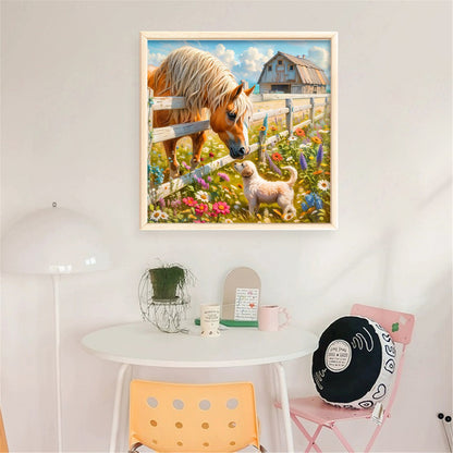 Horse - 11CT Stamped Cross Stitch 40*40CM